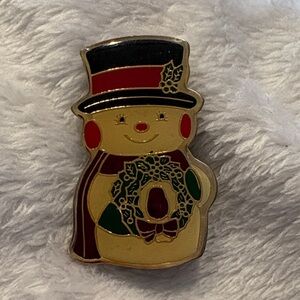 Festive Snowman Enamel Pin